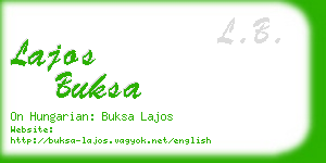 lajos buksa business card